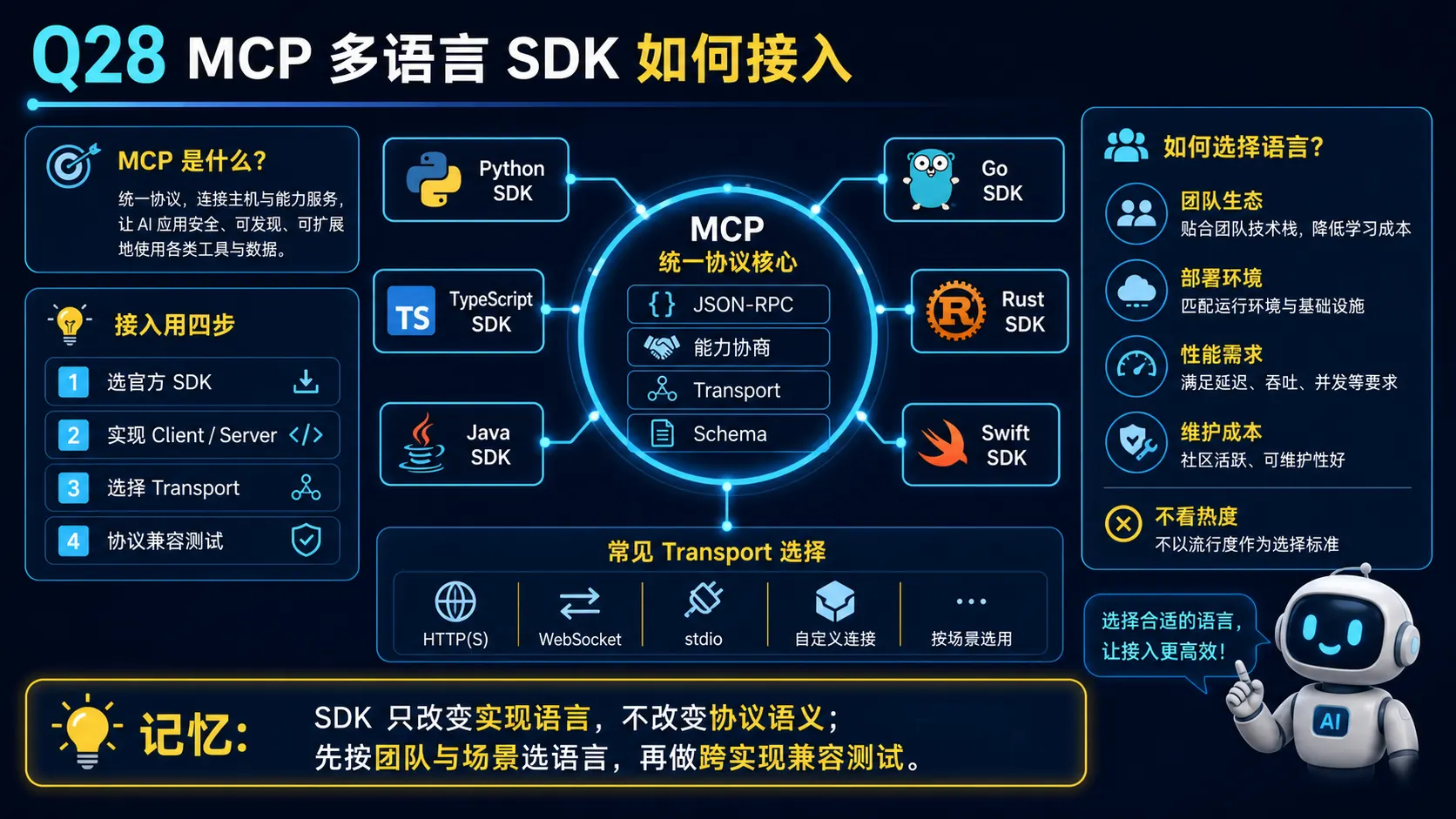 MCP多语言SDK选型与兼容测试图解