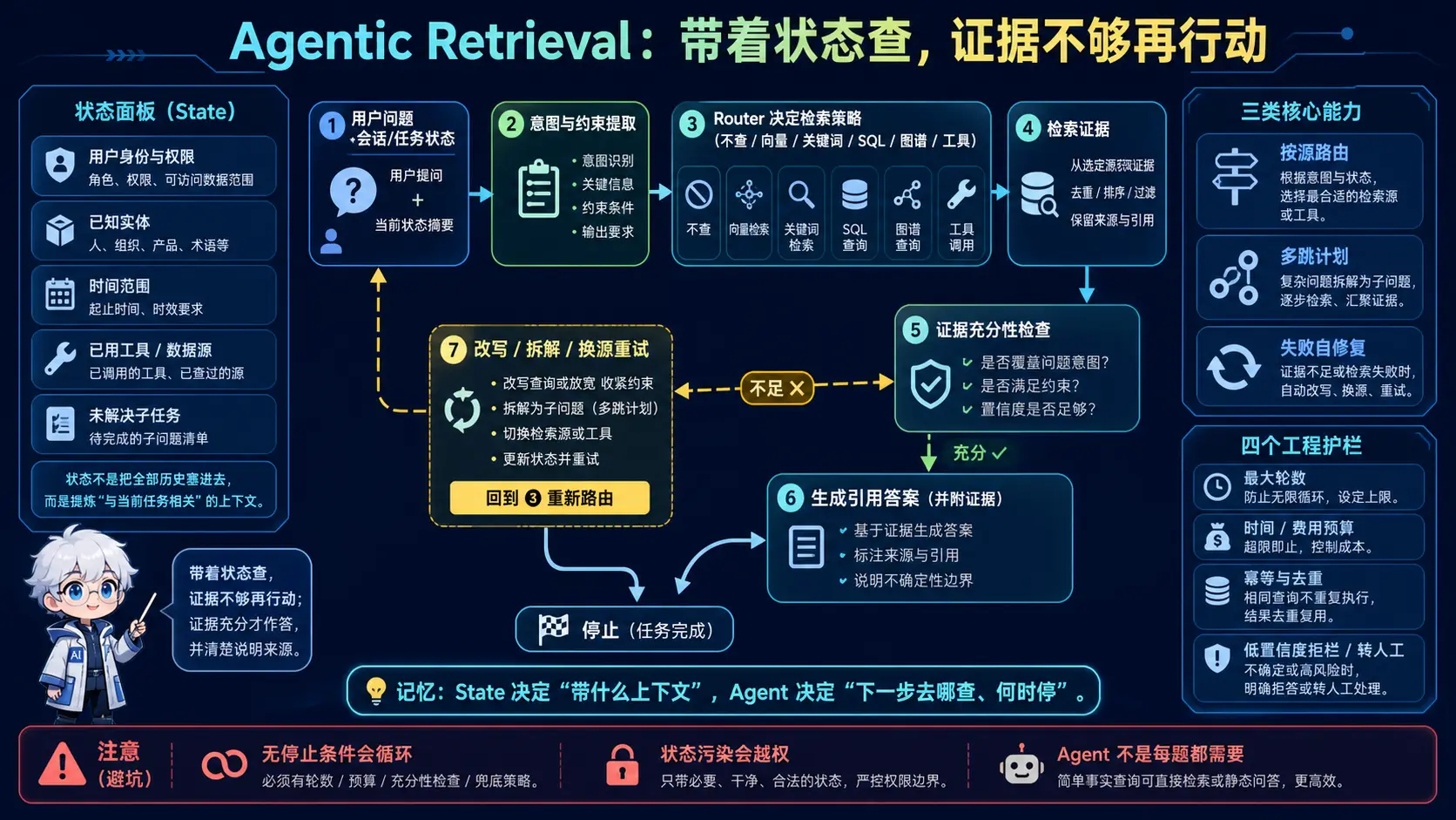 State-aware 与 Agentic Retrieval 图解
