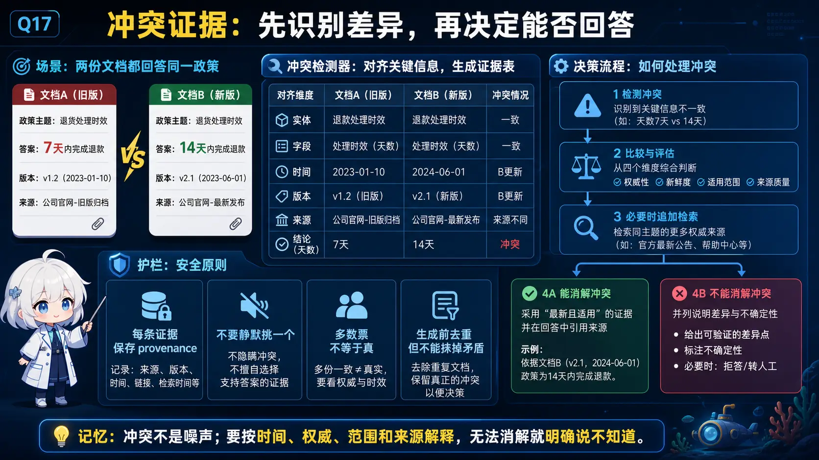 RAG 冲突证据消解流程图解