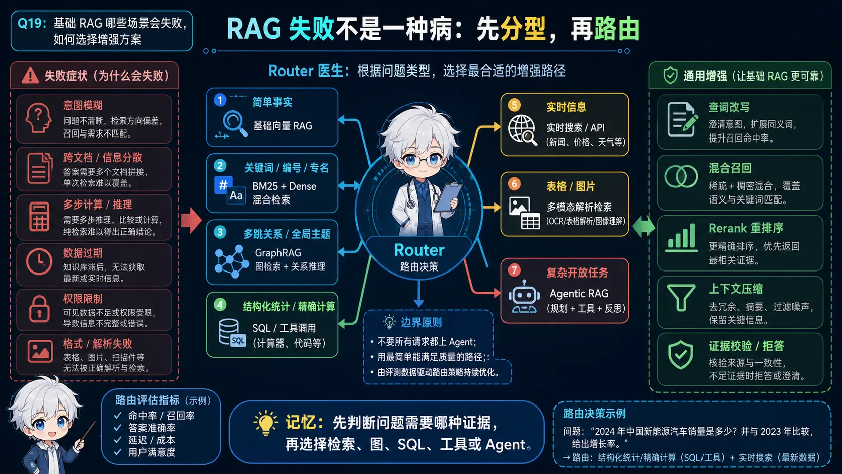 RAG 失败场景分型与增强路由图解