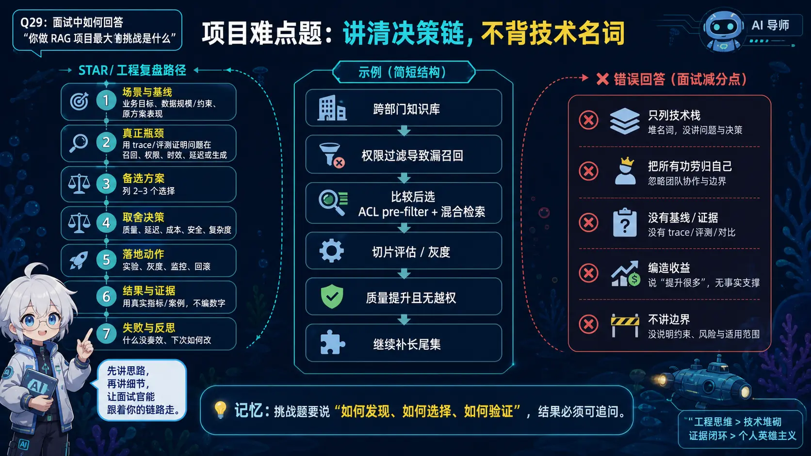RAG 项目难点面试表达框架图解