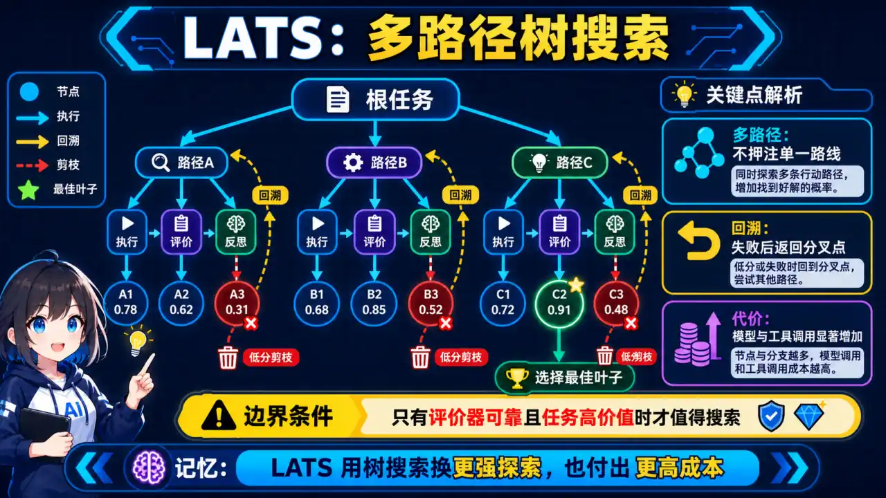 22 模块 Q9 教学图:什么是 LATS?它和 Reflexion 有什么区别?