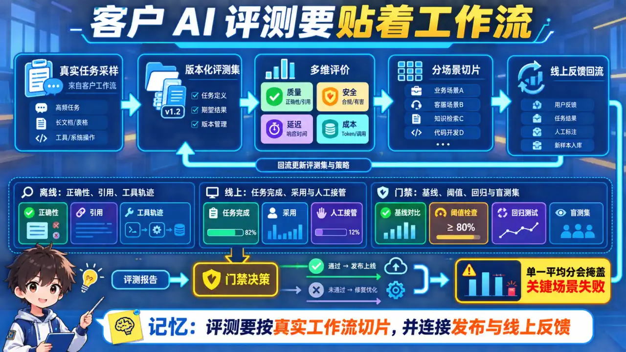 26 模块 Q13 教学图:如何为客户的 AI 工作流设计评测体系?