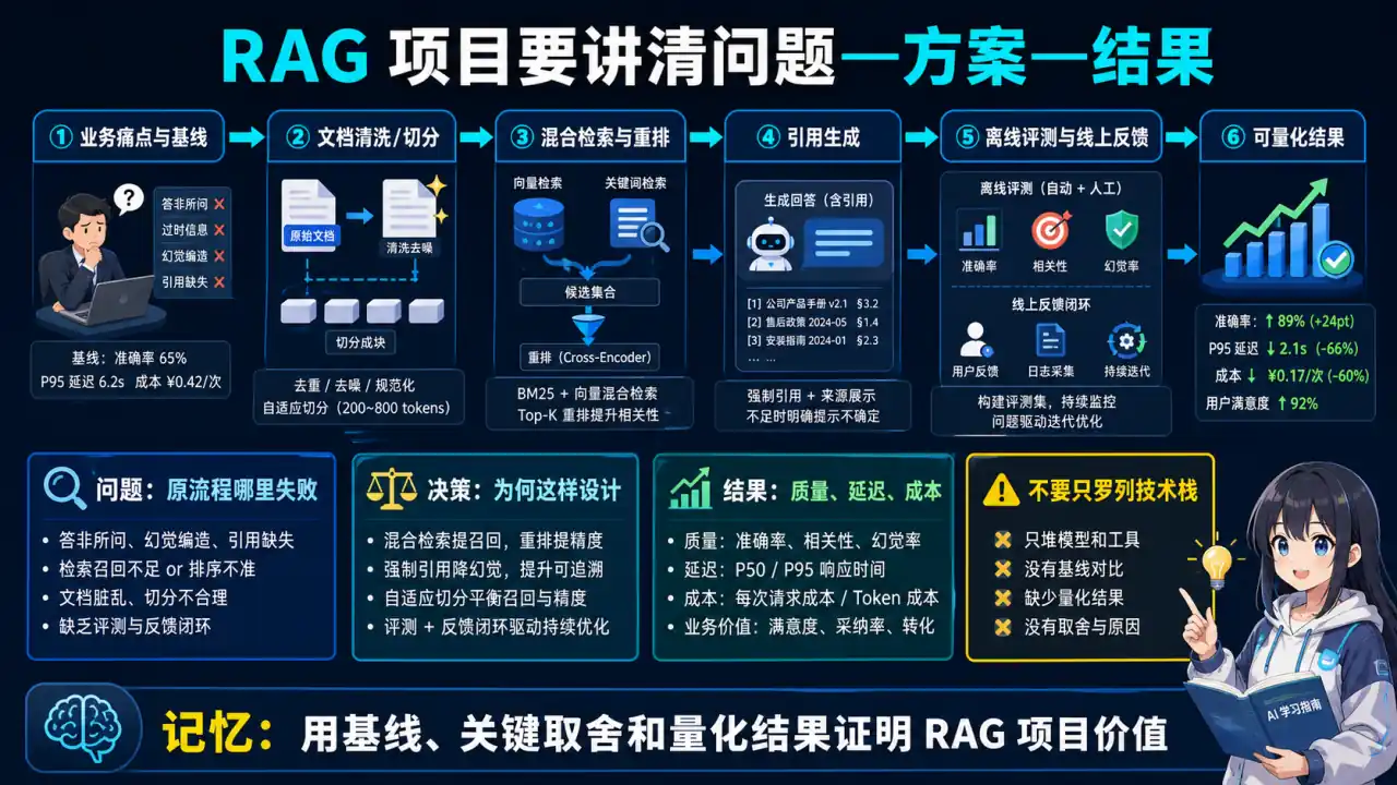 项目经验模块 Q1 教学图:完整讲述 RAG 系统项目