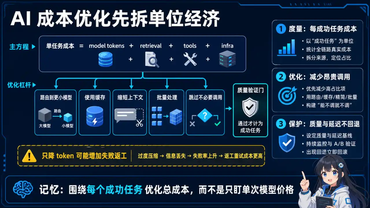项目经验模块 Q4 教学图:按成功任务优化 AI 系统成本