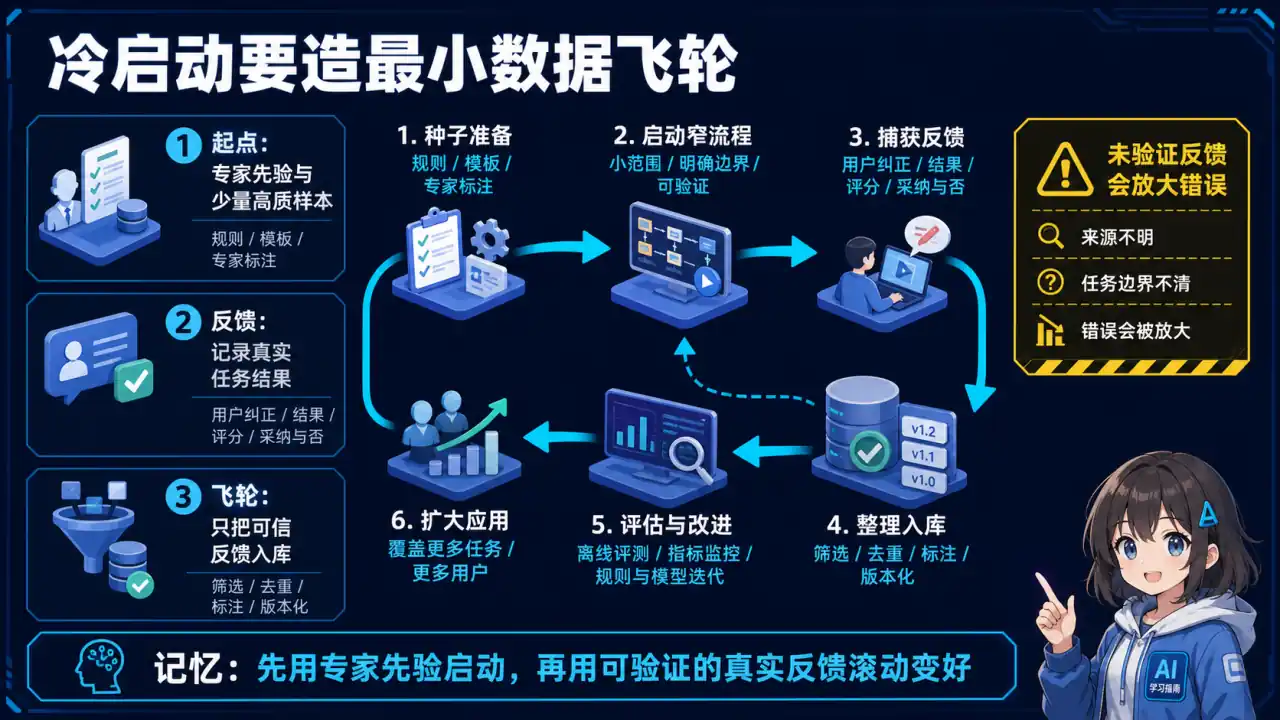 项目经验模块 Q5 教学图:用最小数据飞轮解决冷启动