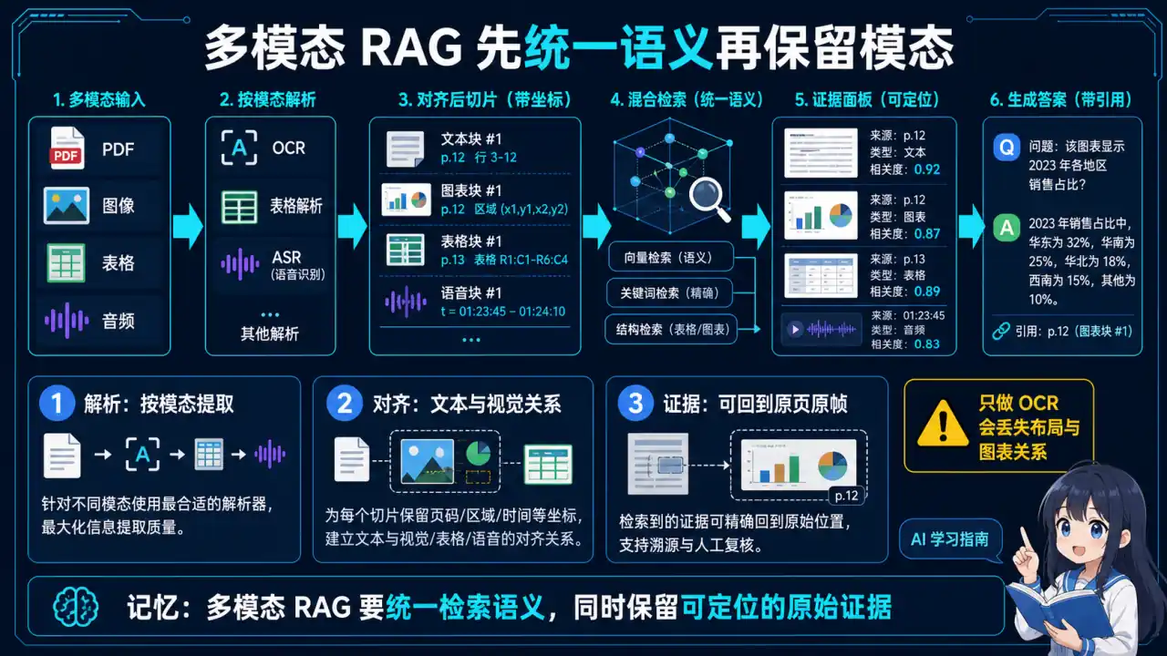 27 模块 Q7 教学图:你如何设计一个多模态RAG系统(图文检索)?